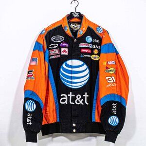 Jeff Burton AT&T Racing Jacket XXL Blue Orange Black Chase Authentics NASCAR